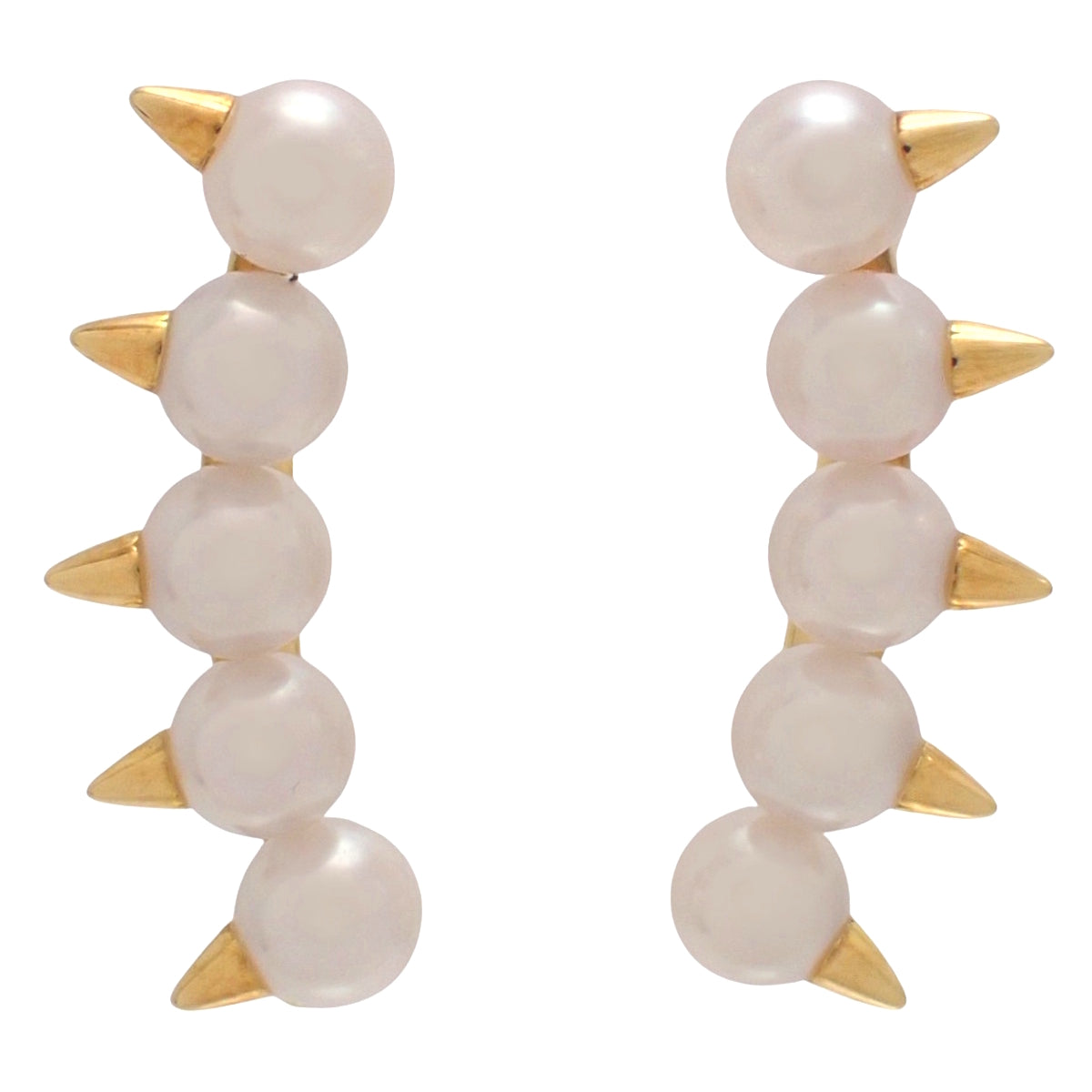 Danger Plus Earrings Akoya Pearl K18YG 2.2g