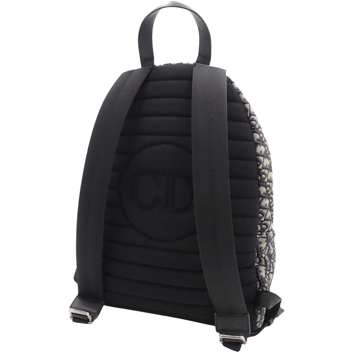 ディオール オブリーク ジャカード Rider バックパック キャンバス カーフ ベージュ ブラック 1VOBA088YKY
