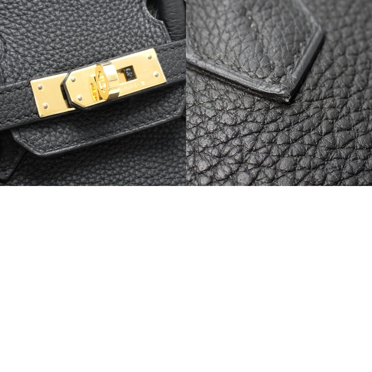 爱马仕铂金包25，Togo皮，黑色，金色五金，Z刻印