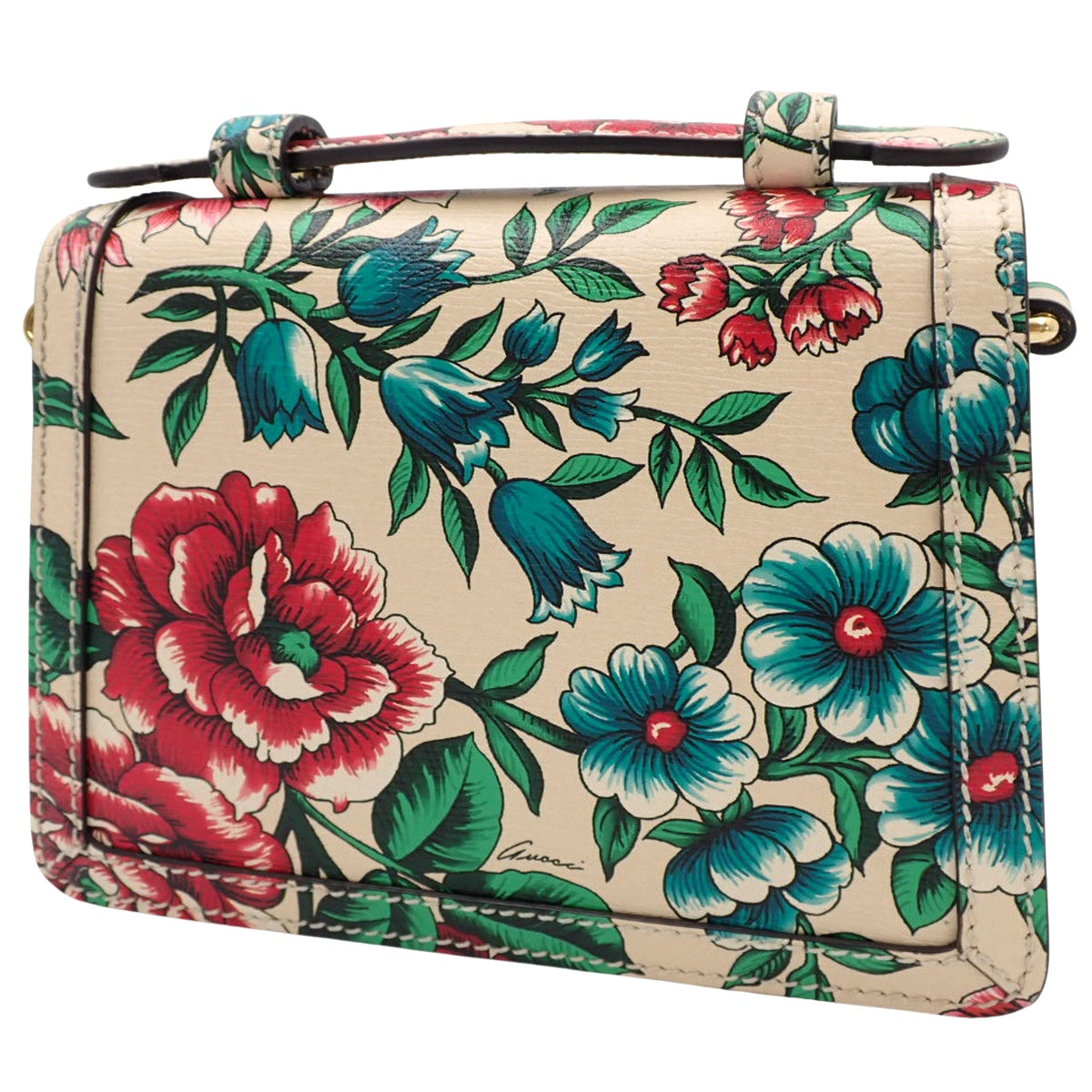 GG迷你链条斜挎包 皮革 象牙白 粉色 多色 696180