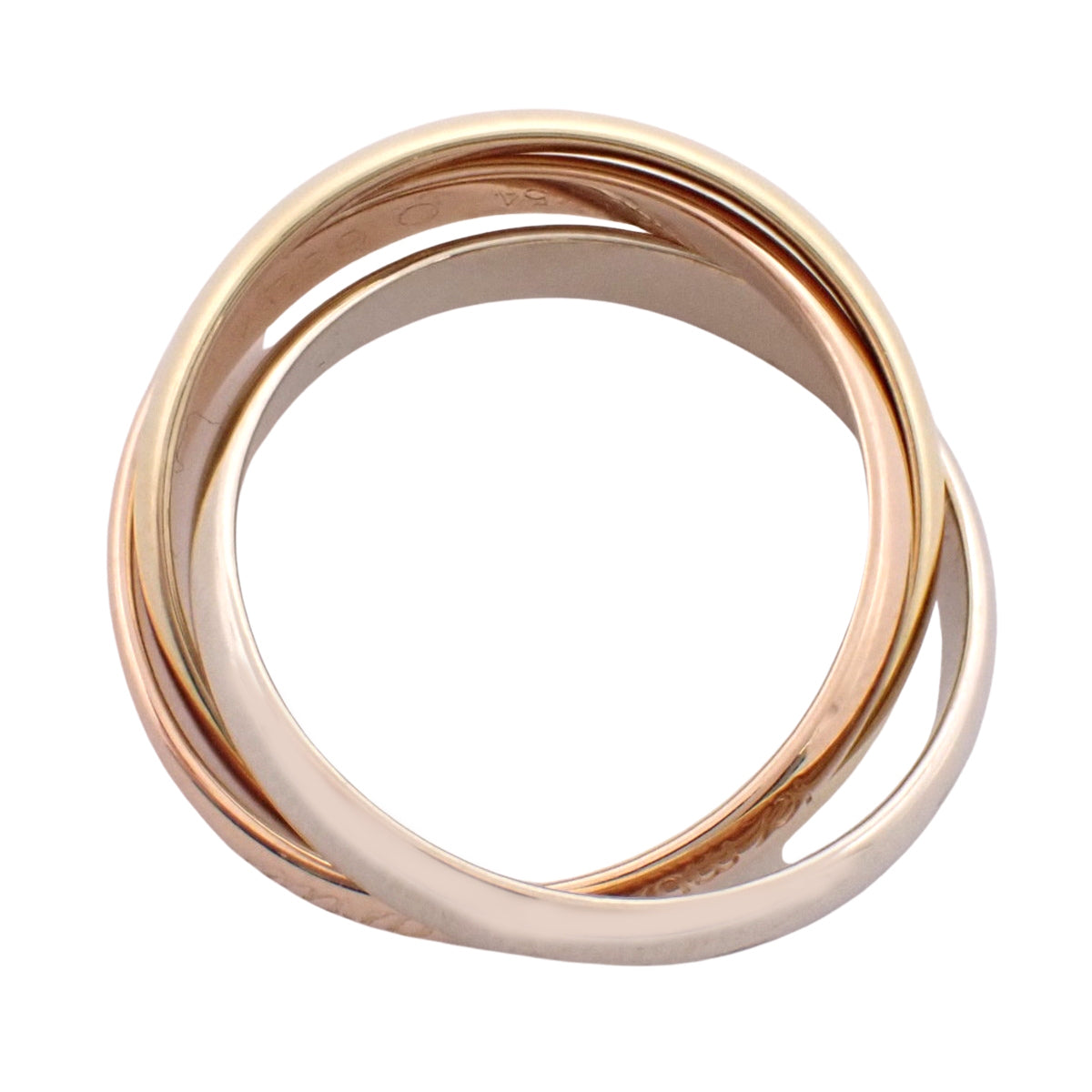 les must de Cartier Trinity ring Yellow gold K18YG White gold K18WG Pink gold K18PG 54
