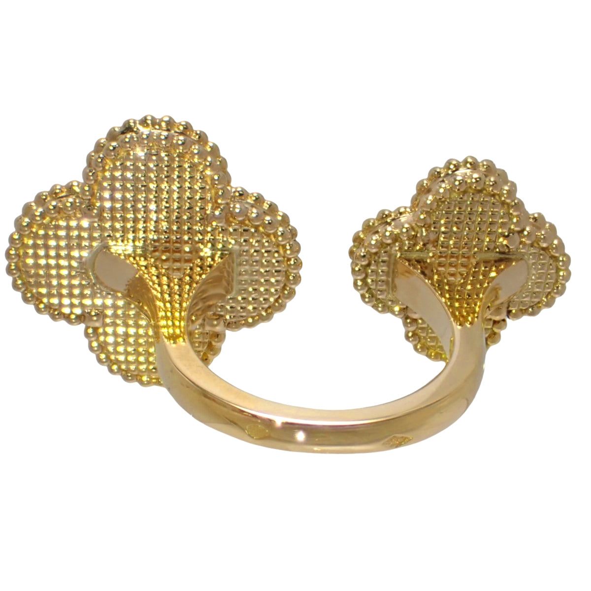 マジック アルハンブラ アントレ レ ドア リング マラカイト イエローゴールド K18YG 53 15.8g