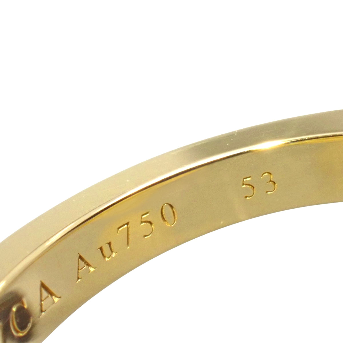 マジック アルハンブラ アントレ レ ドア リング マラカイト イエローゴールド K18YG 53 15.8g