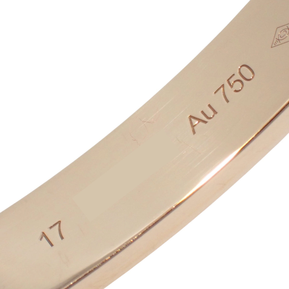 LOVE Bracelet, classic model, 4 diamonds, pink gold K18PG, size 17, 33.0g