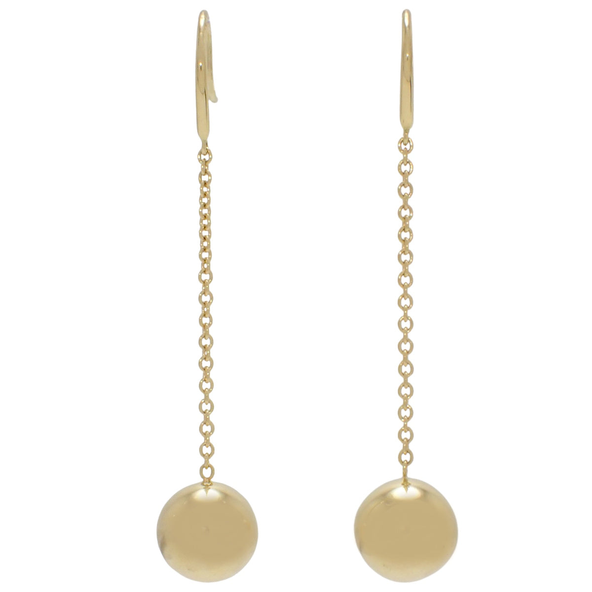 Ball Hook Earrings Yellow Gold K18YG 4.8g
