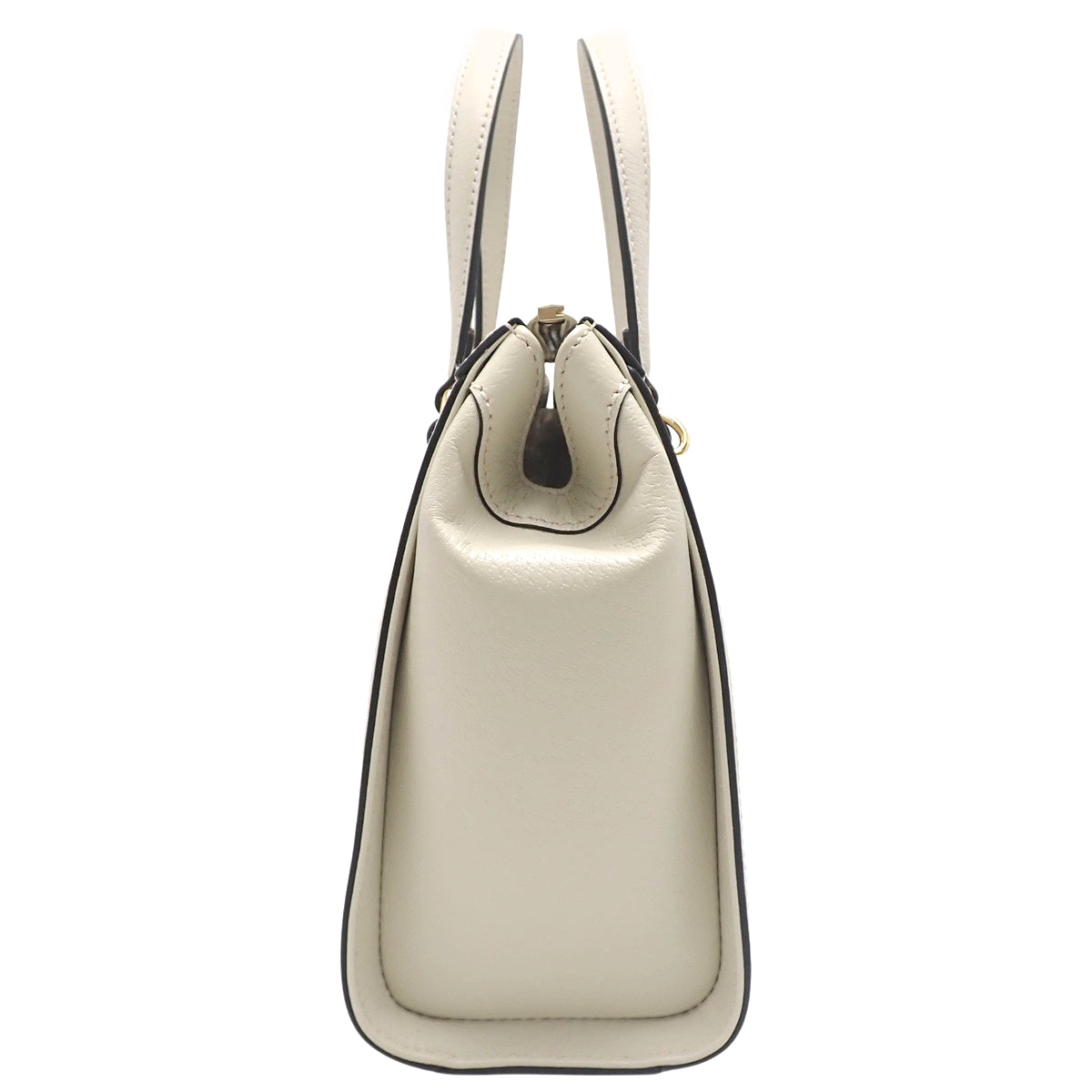 Ophidia GG Small Tote Bag Leather White Red Navy 719882