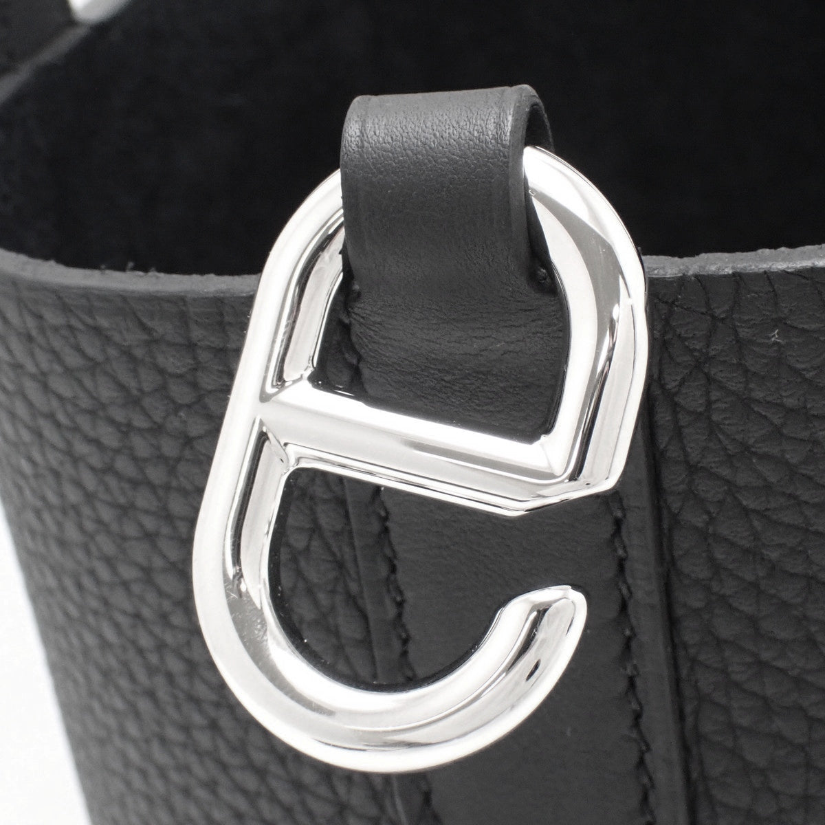 [Unused] In the Loop 18, Taurillon Clemence, Palladium Hardware, Black, Silver Hardware, W stamp