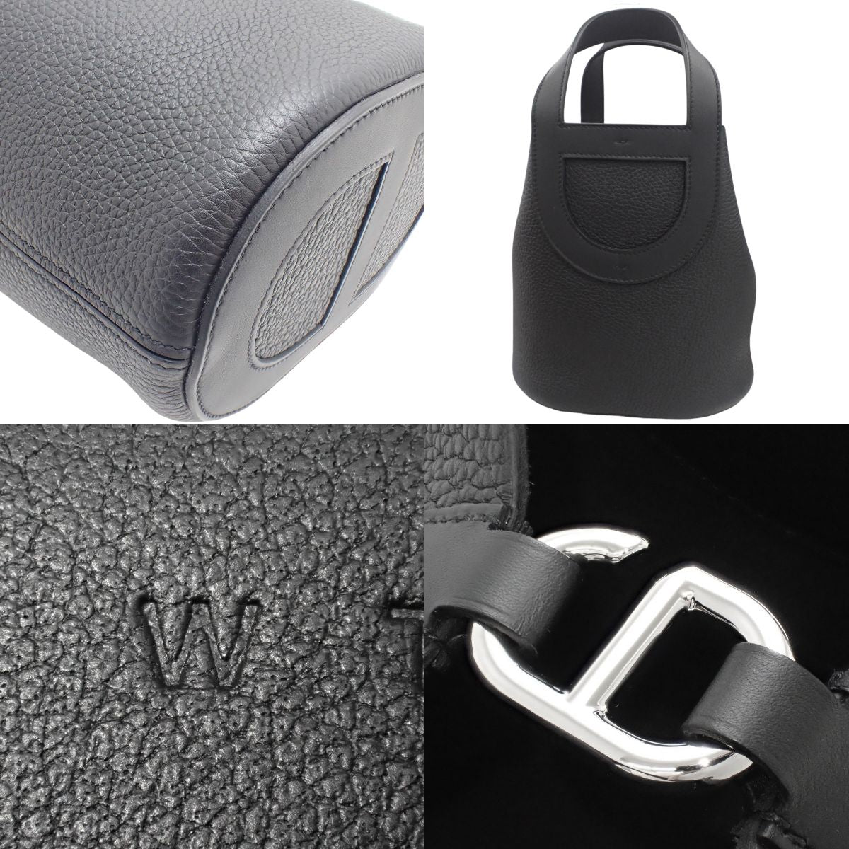 [Unused] In the Loop 18, Taurillon Clemence, Palladium Hardware, Black, Silver Hardware, W stamp