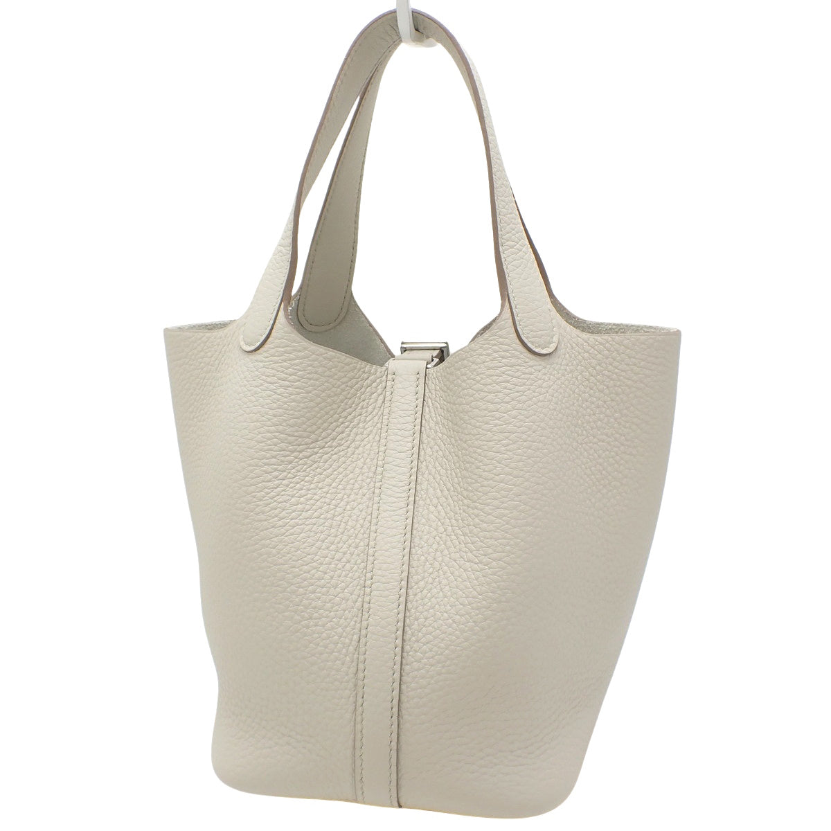 【Brand new】Picotin Lock PM Taurillon Clemence Palladium Hardware Beton Silver Hardware K stamp