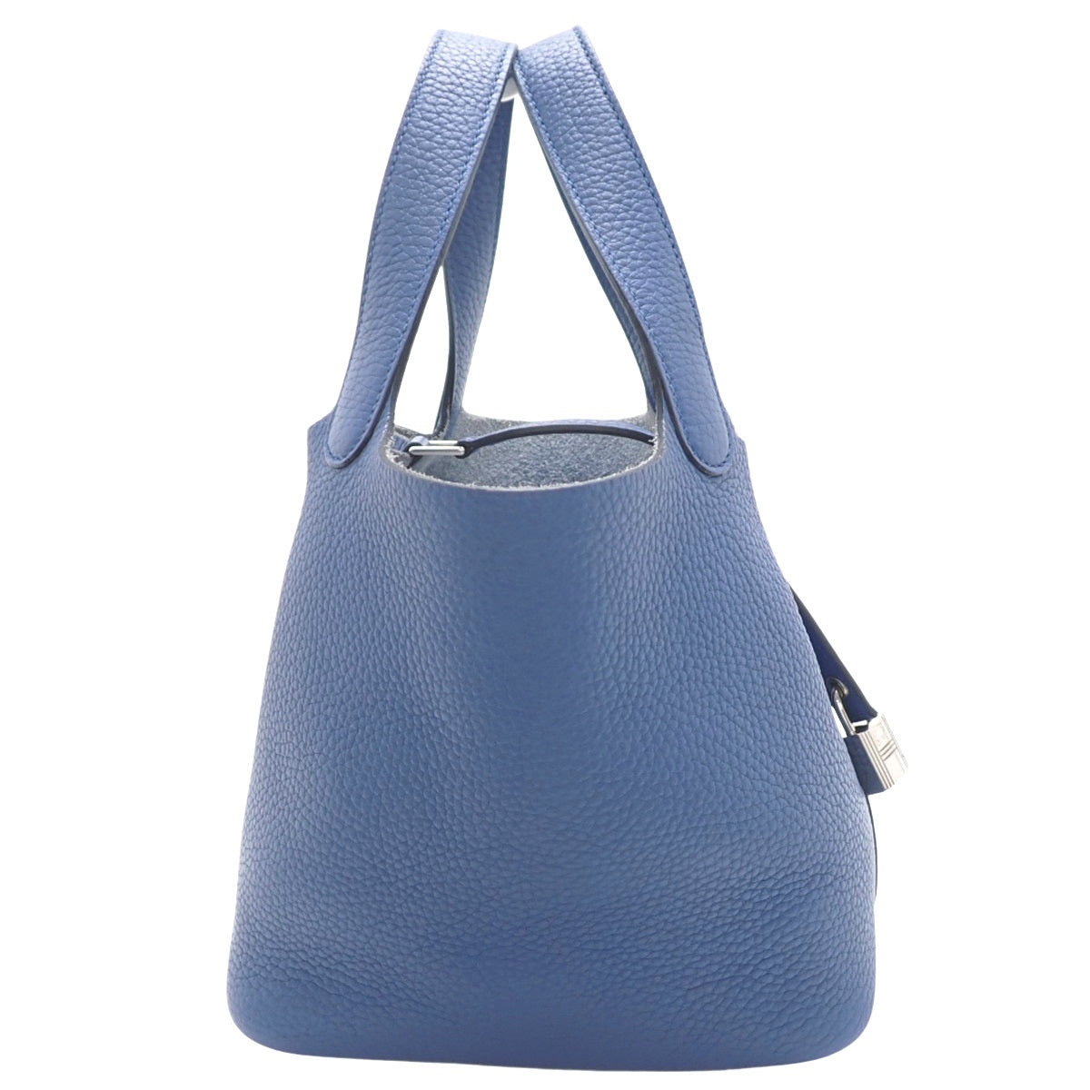 Picotin Lock PM, Taurillon Clemence, Blue Agate, Silver Hardware, X stamp