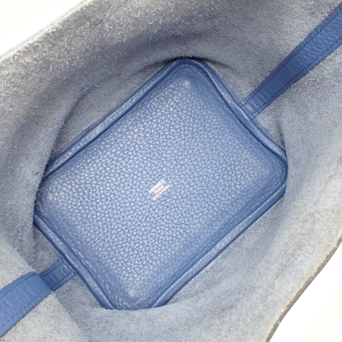 Picotin Lock PM, Taurillon Clemence, Blue Agate, Silver Hardware, X stamp