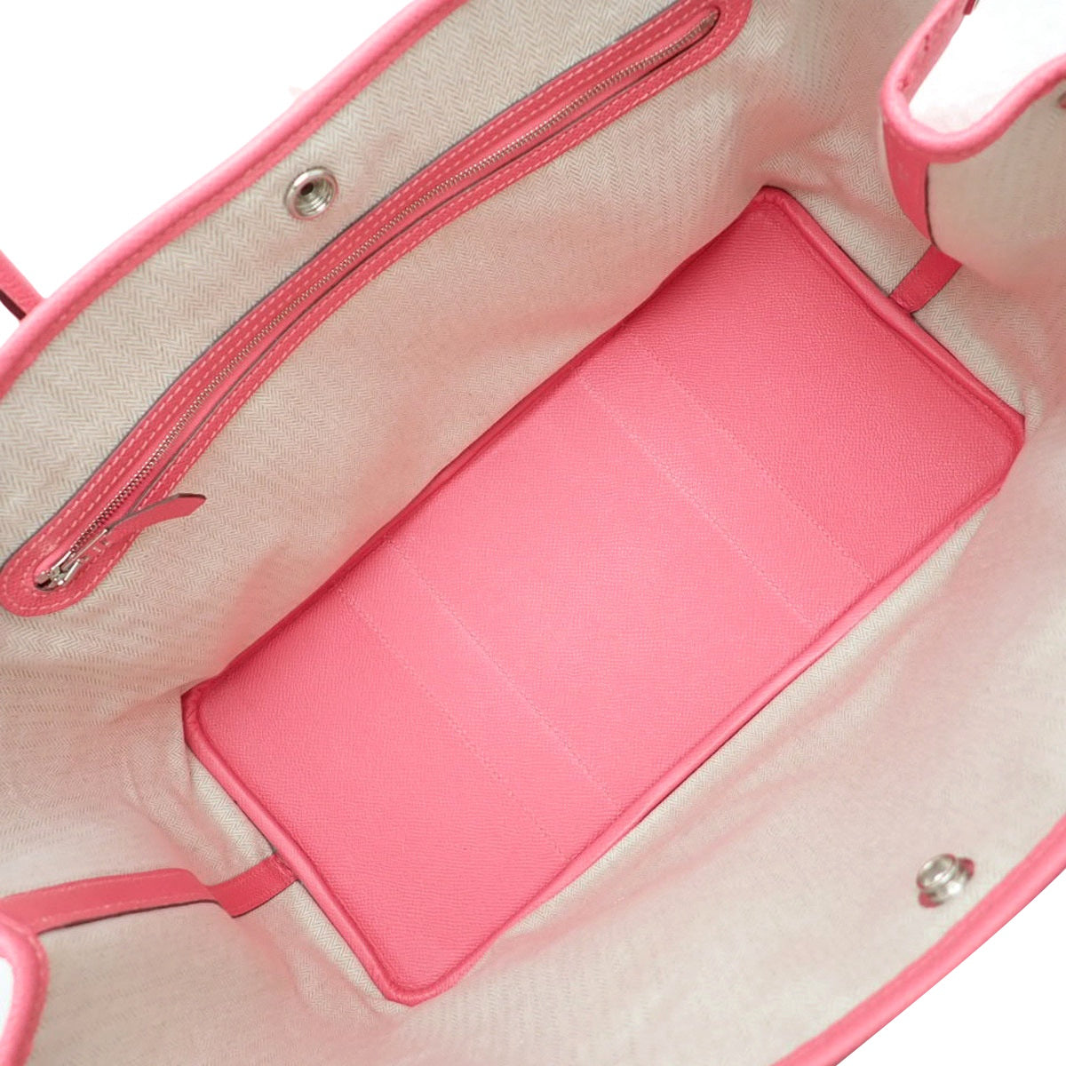 Garden Party PM Epsom 玫瑰粉 银扣 C刻印