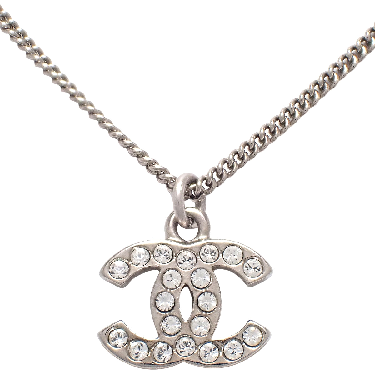 ココマーク ラインストーン ネックレス メタル