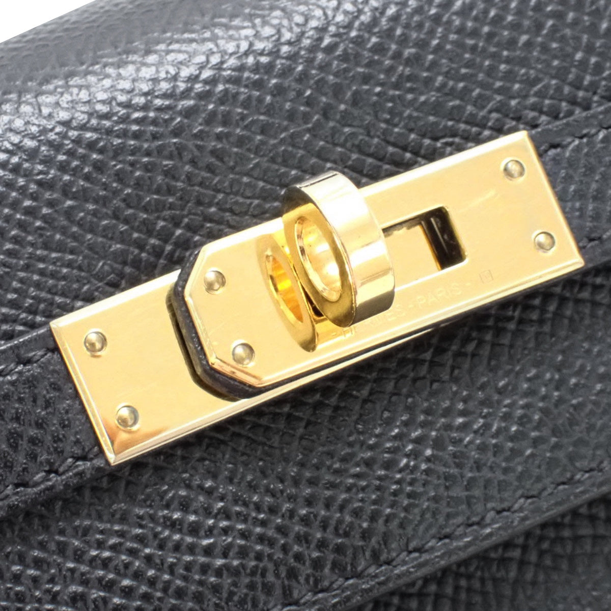 ケリー25 (外縫い) ヴォーエプソン ブラック ゴールド金具 B刻印