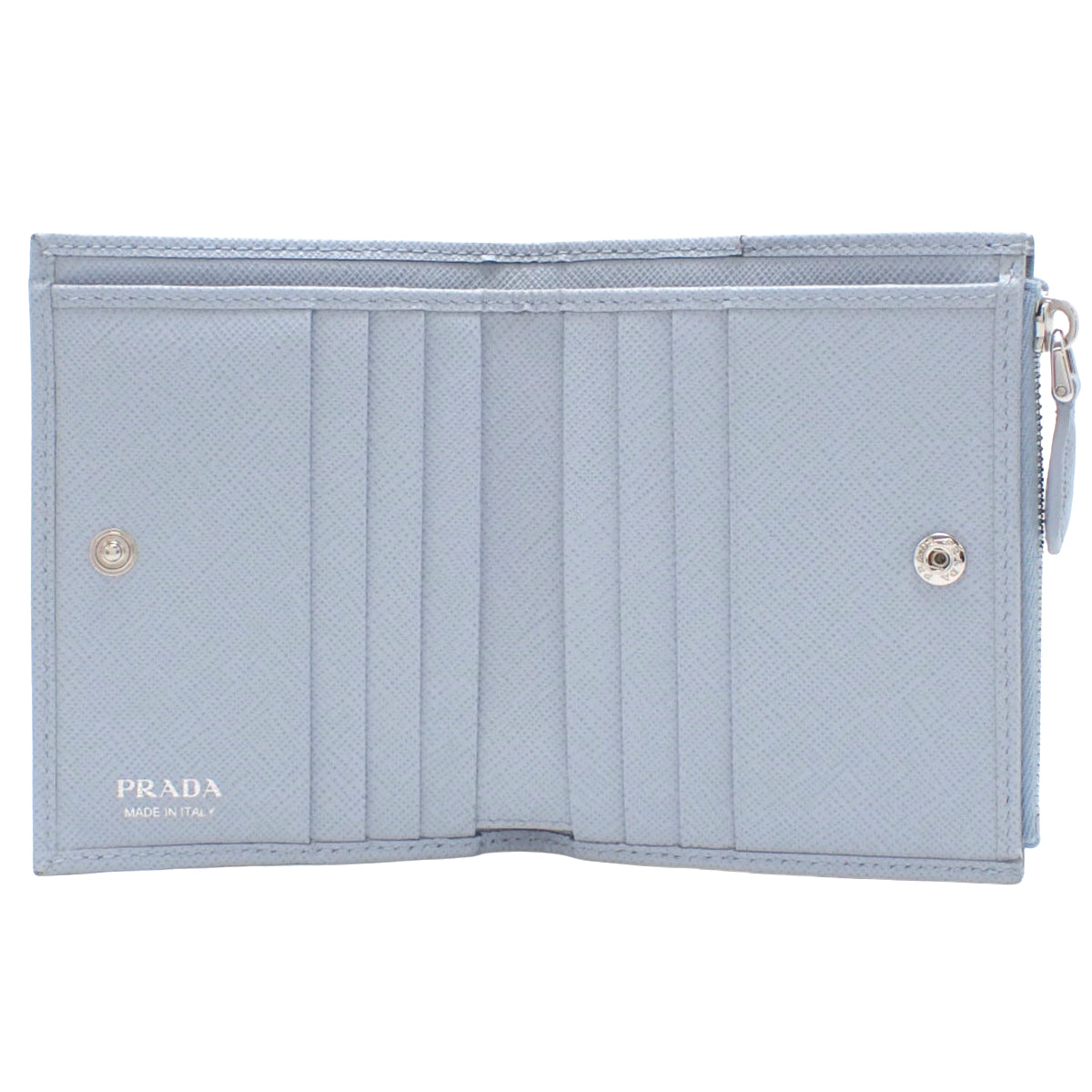 二つ折り財布 サフィアーノレザー セレステ 1ML050