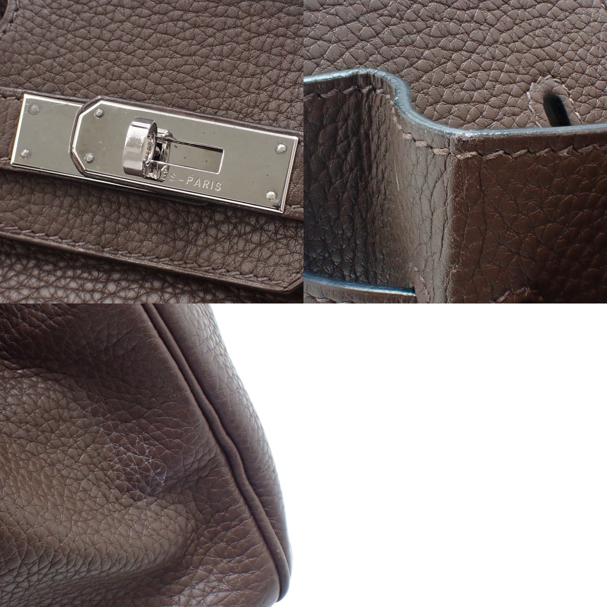 バーキン30 トリヨンクレマンス パラジウム金具 ショコラ シルバー金具 □L刻印