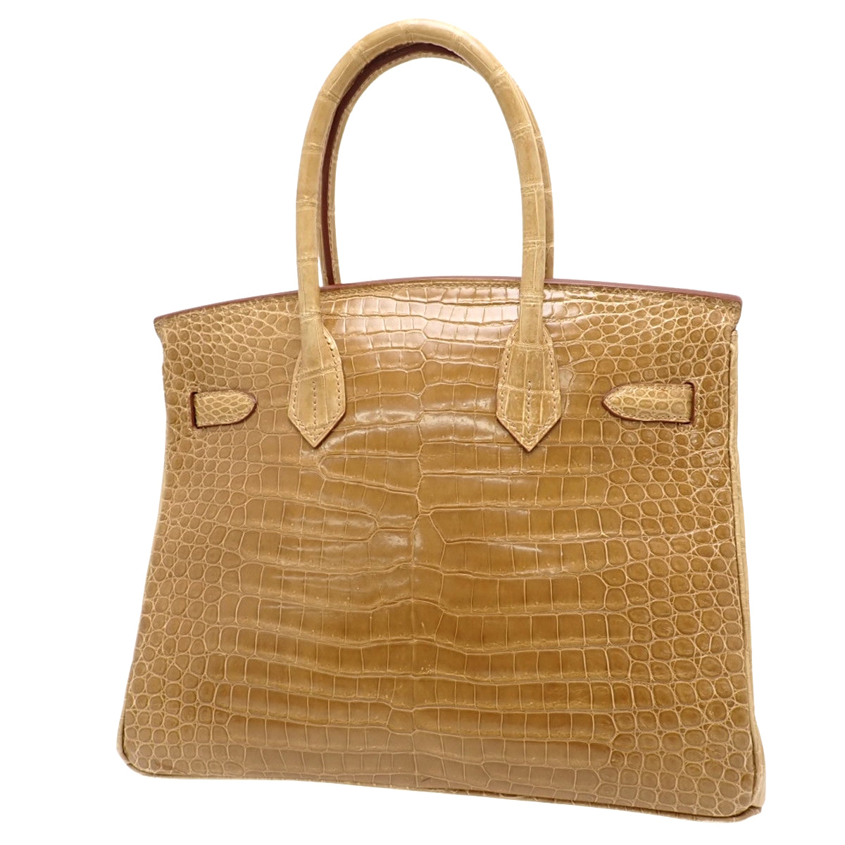 バーキン30 ポロサス クロコダイル パラジウム金具 フィセル マットシルバー金具 □D刻印