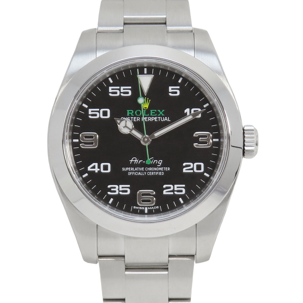 Air-king エアキング 116900 SS ランダム番 ブラック 自動巻き メンズ