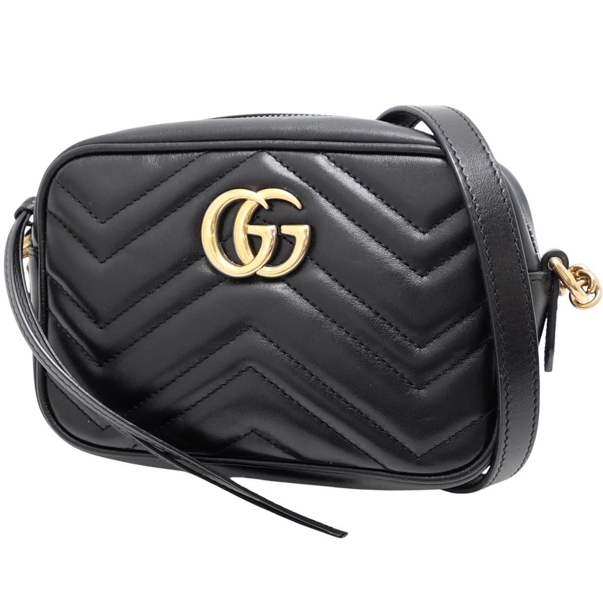 GG Marmont Mini Camera Bag Leather Black 448065