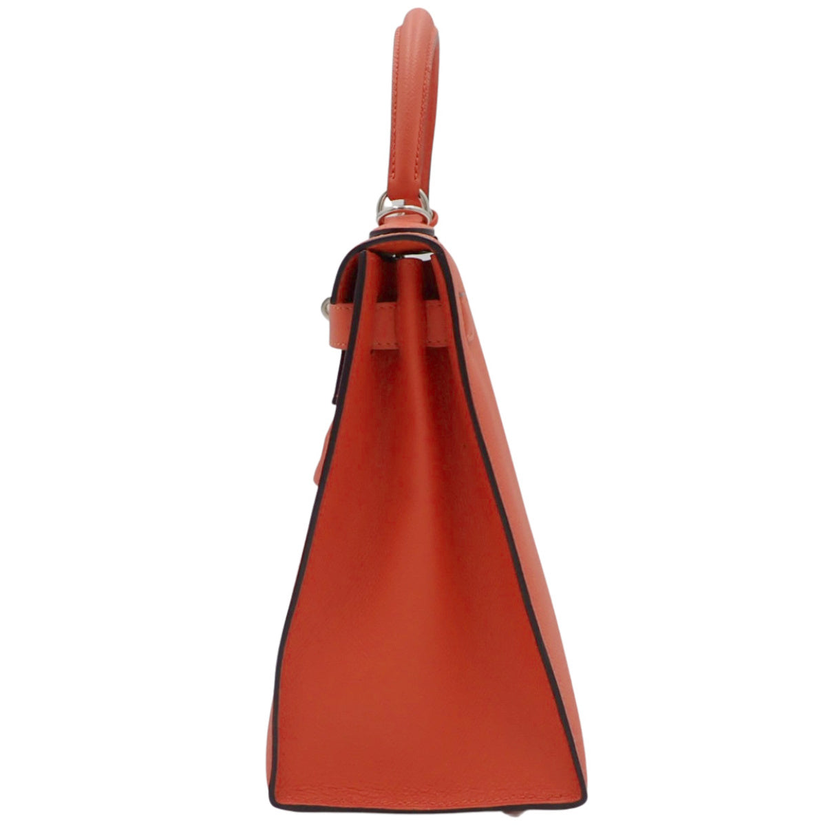 ケリー28 レターM (外縫い) エプソン ソンブレロ シェーブル・ミゾール カプシーヌ/ジョーヌアンブル/ブルーオブスキュール シルバー金具 C刻