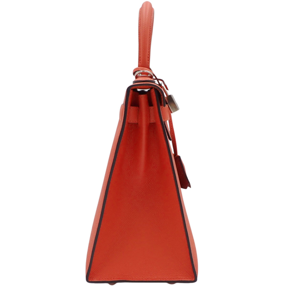 ケリー28 レターM (外縫い) エプソン ソンブレロ シェーブル・ミゾール カプシーヌ/ジョーヌアンブル/ブルーオブスキュール シルバー金具 C刻