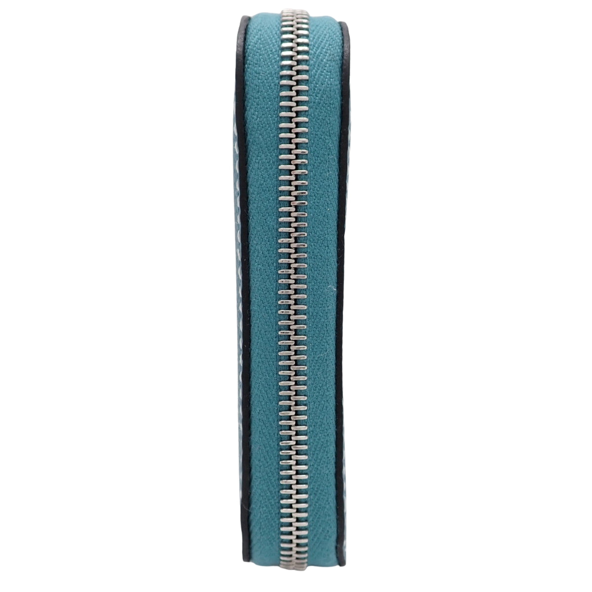 Azap Compact Silk'In Epsom皮质，丝绸内衬，新牛仔蓝色，银色五金，B刻印