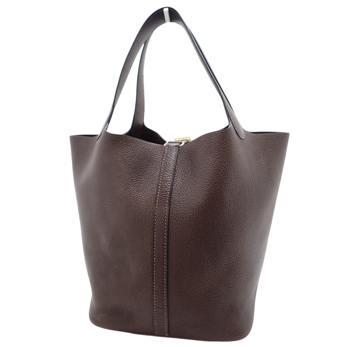 Picotin Lock MM Barenia Faubourg Cacao Gold Hardware Z stamp