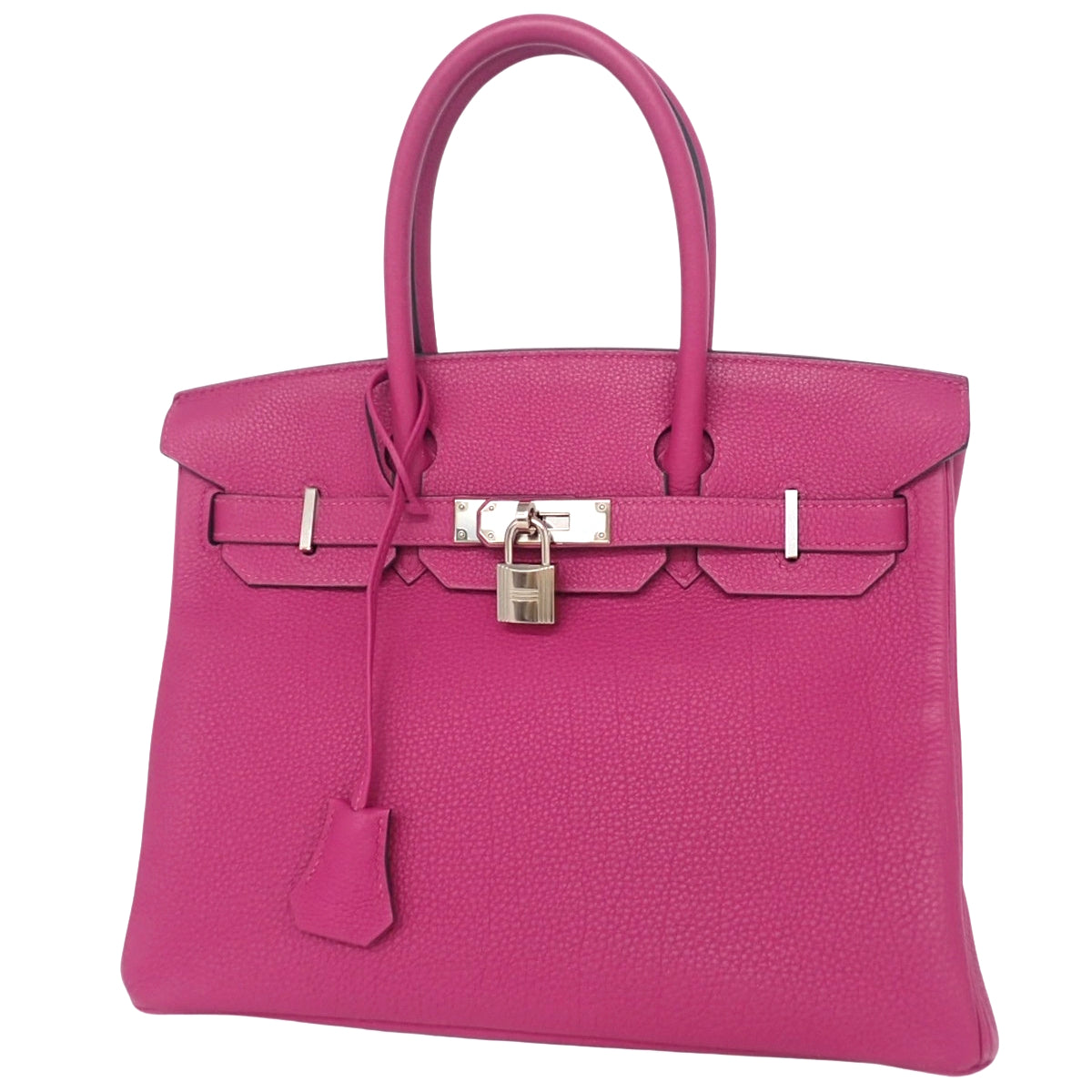 铂金包30，Taurillon Clemence皮，钯金件，玫瑰紫色，C刻印