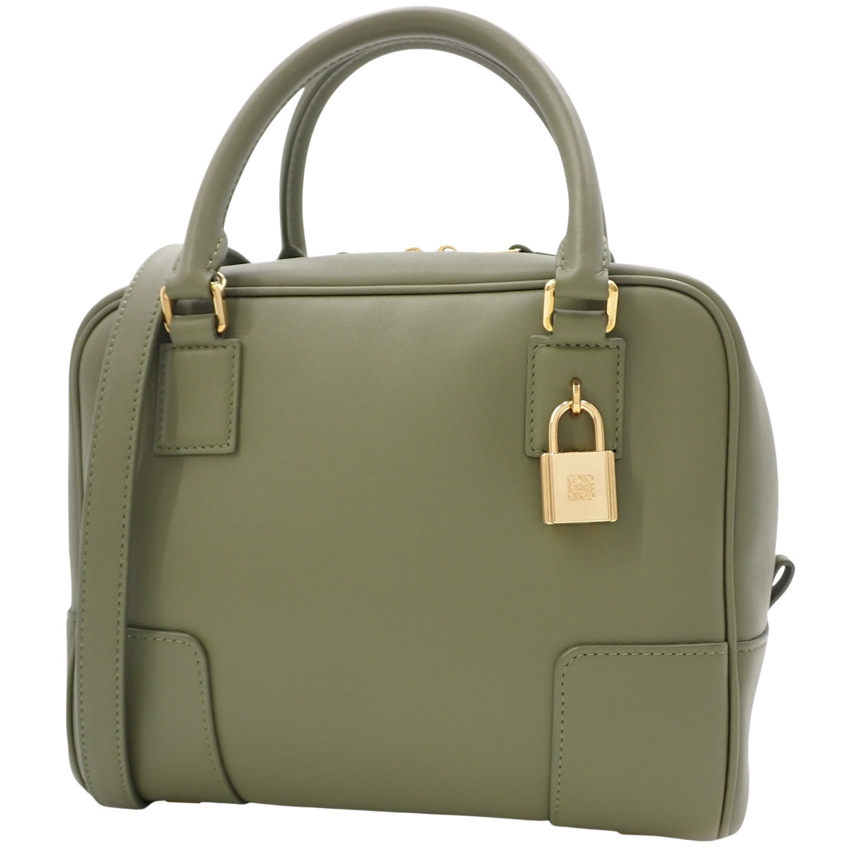 アマソナ19 スクエア バッグ カーフ カーキ A039N10X03