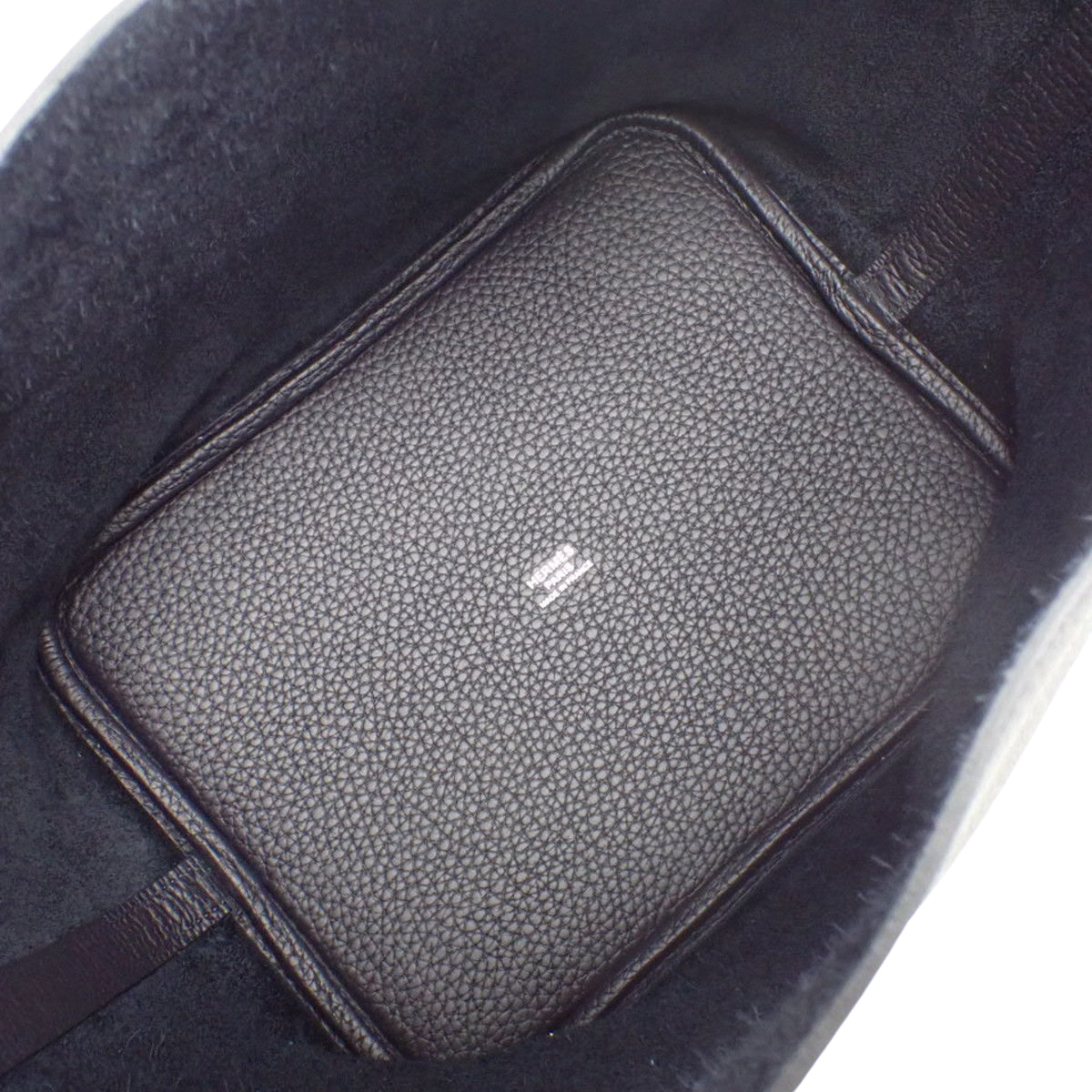 Unused Picotin Lock MM Taurillon Maurice Caban Silver Hardware K Engraved