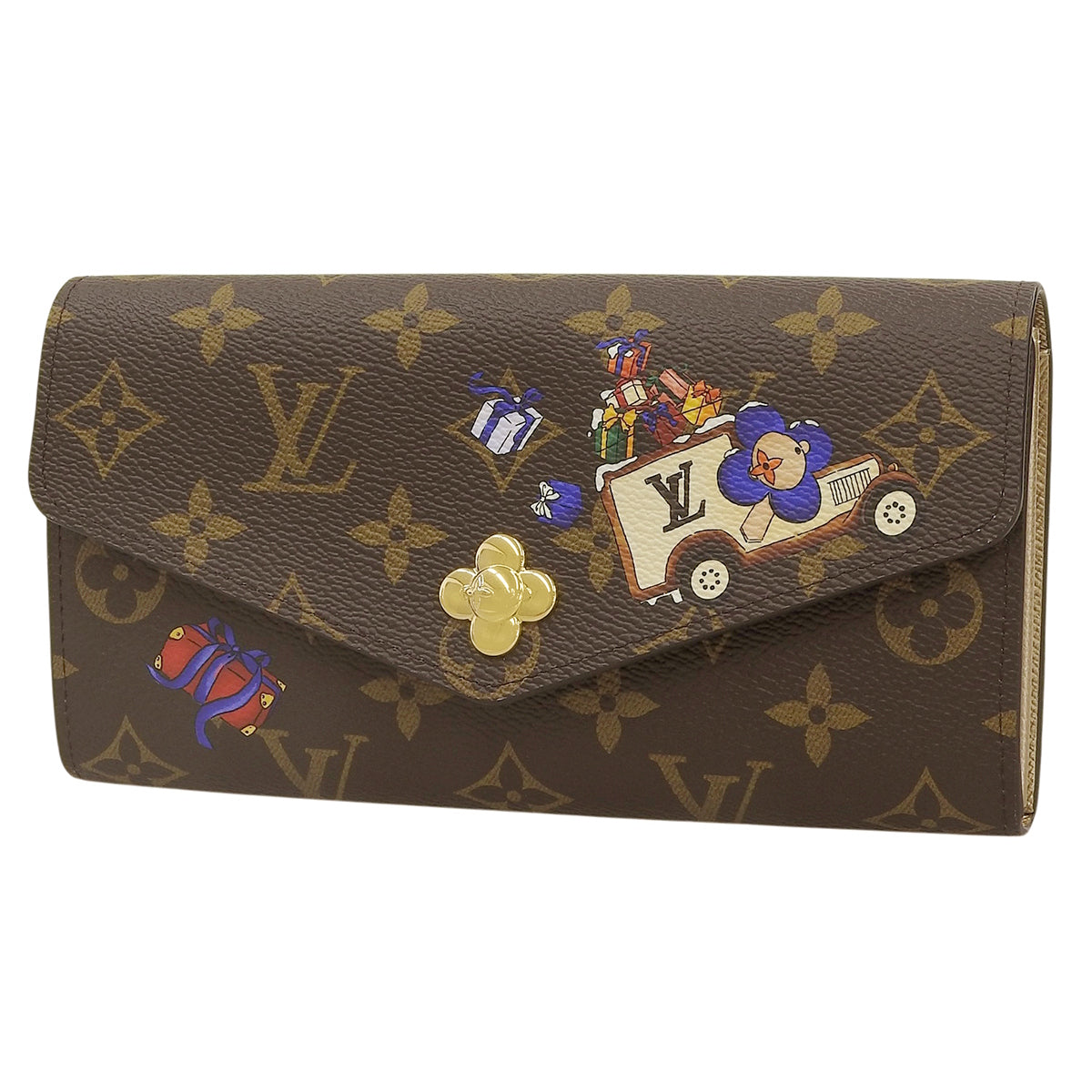 Monogram Porte Feuille Sarah Vivienne Monogram帆布 棕色 多色 M15336