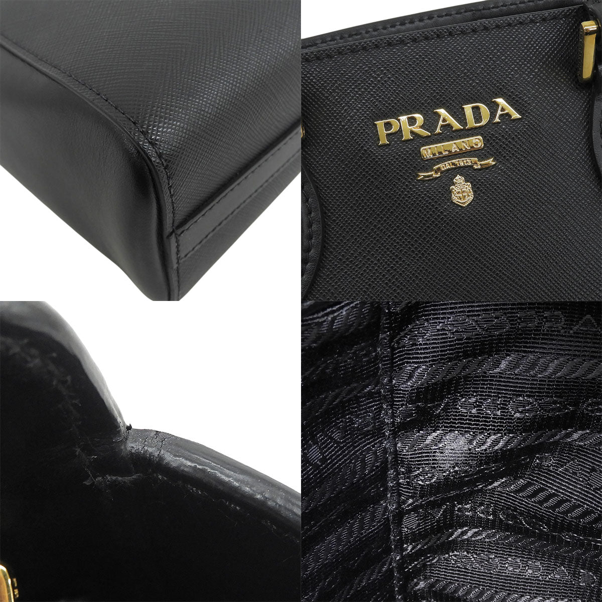 2WAY バッグ サフィアーノレザー NERO ネロ 1BA113