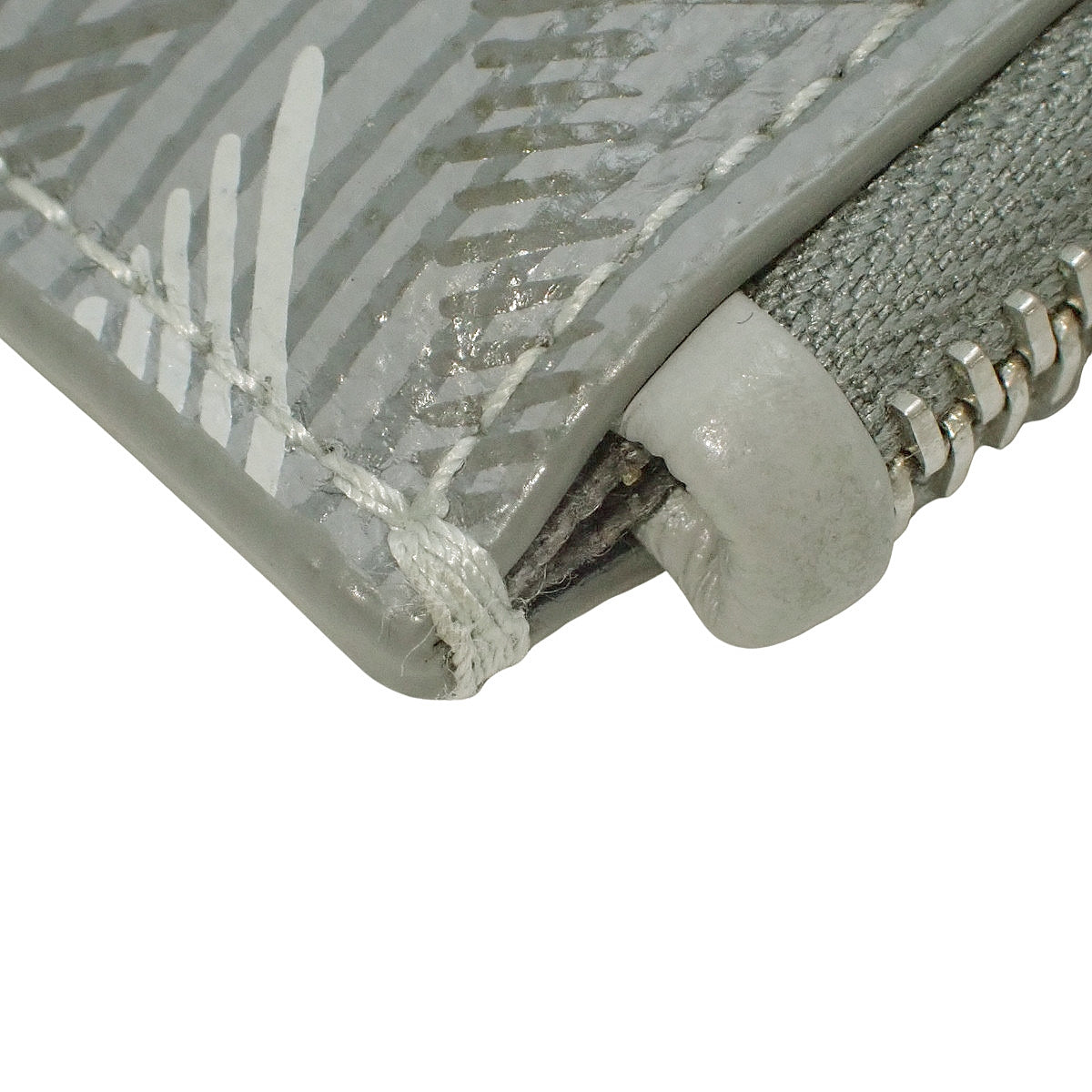 ダイヤモンド バイフォールド ウォレット PVC レザー グレー ホワイト 2ESBC299DCO
