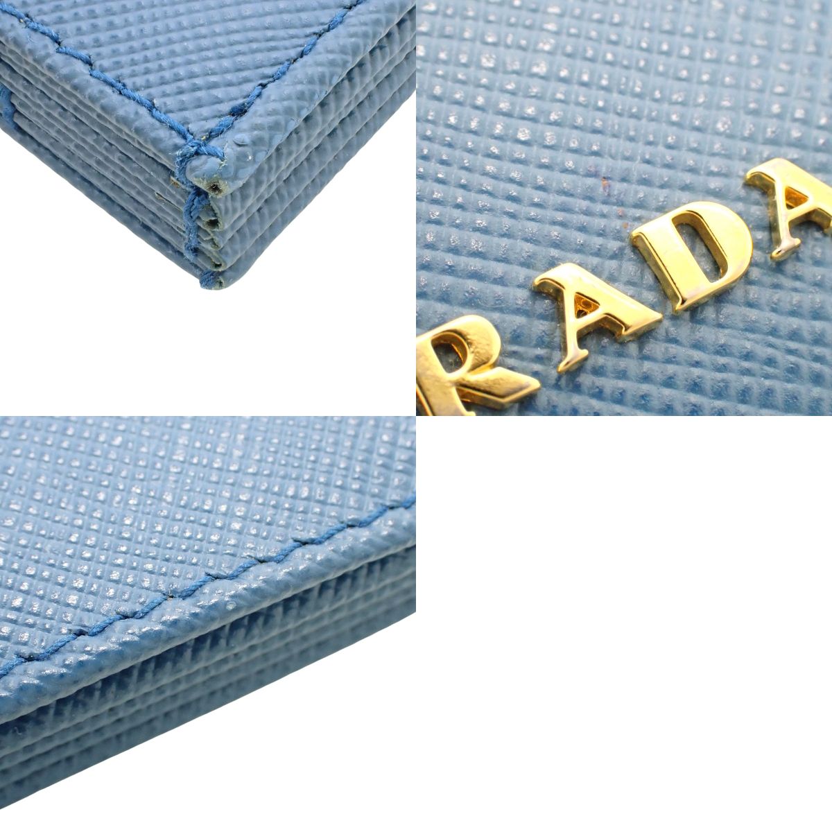 Card holder Saffiano leather Blue 1MC211