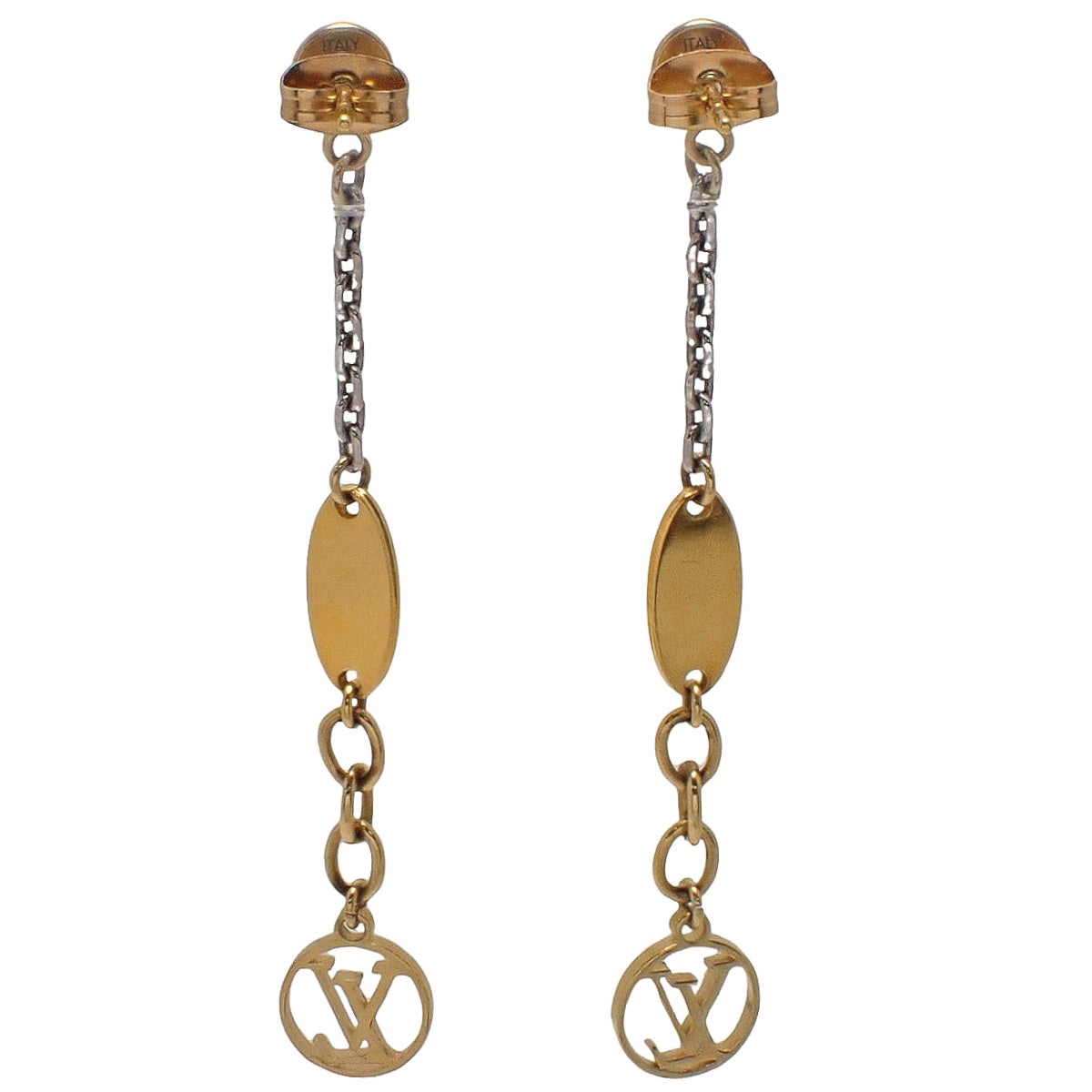 Logomania Stud Earrings, Metal (Gold Plated)