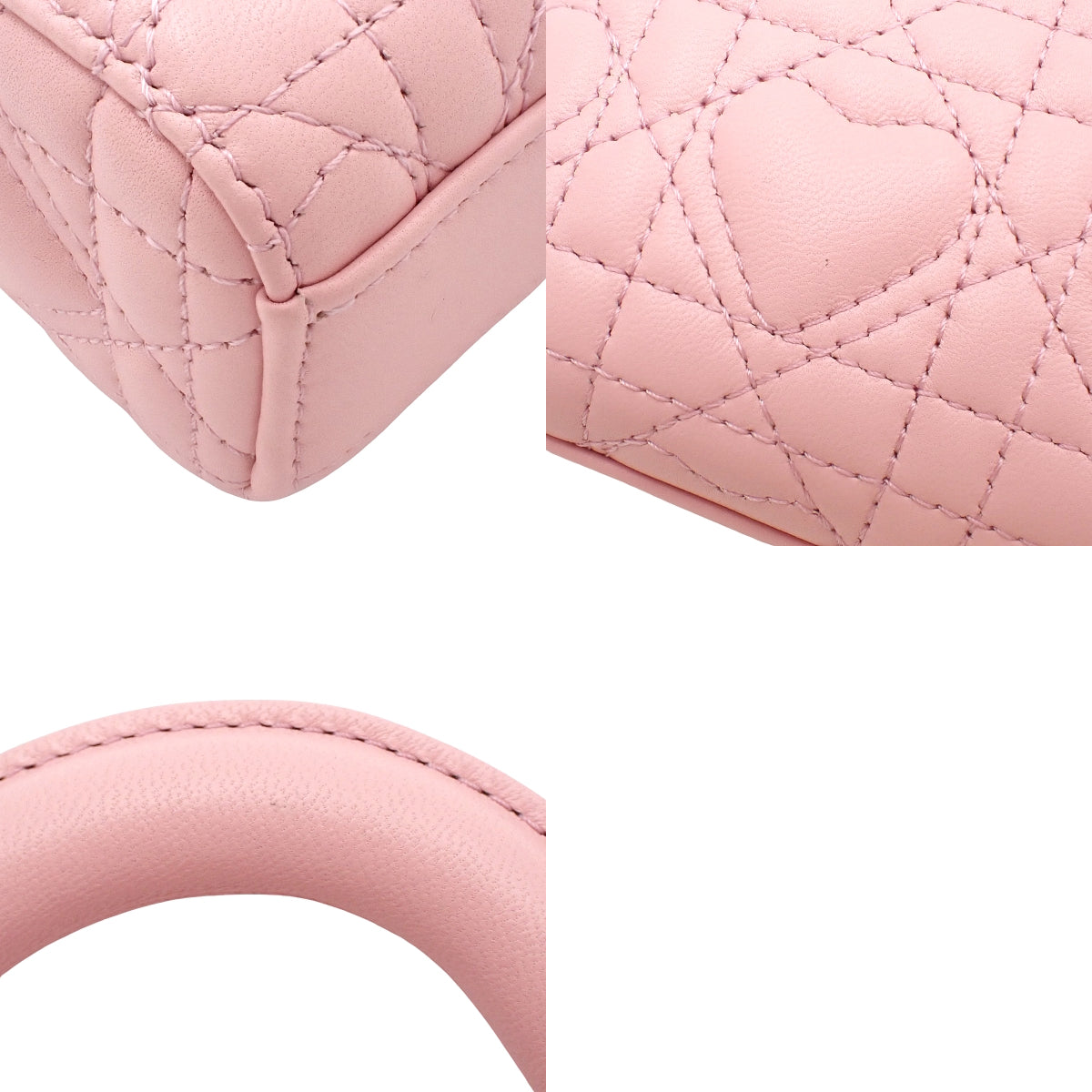 Cannage Lady D-Joy Micro Bag Pink Lambskin S0910ONHG-92PU