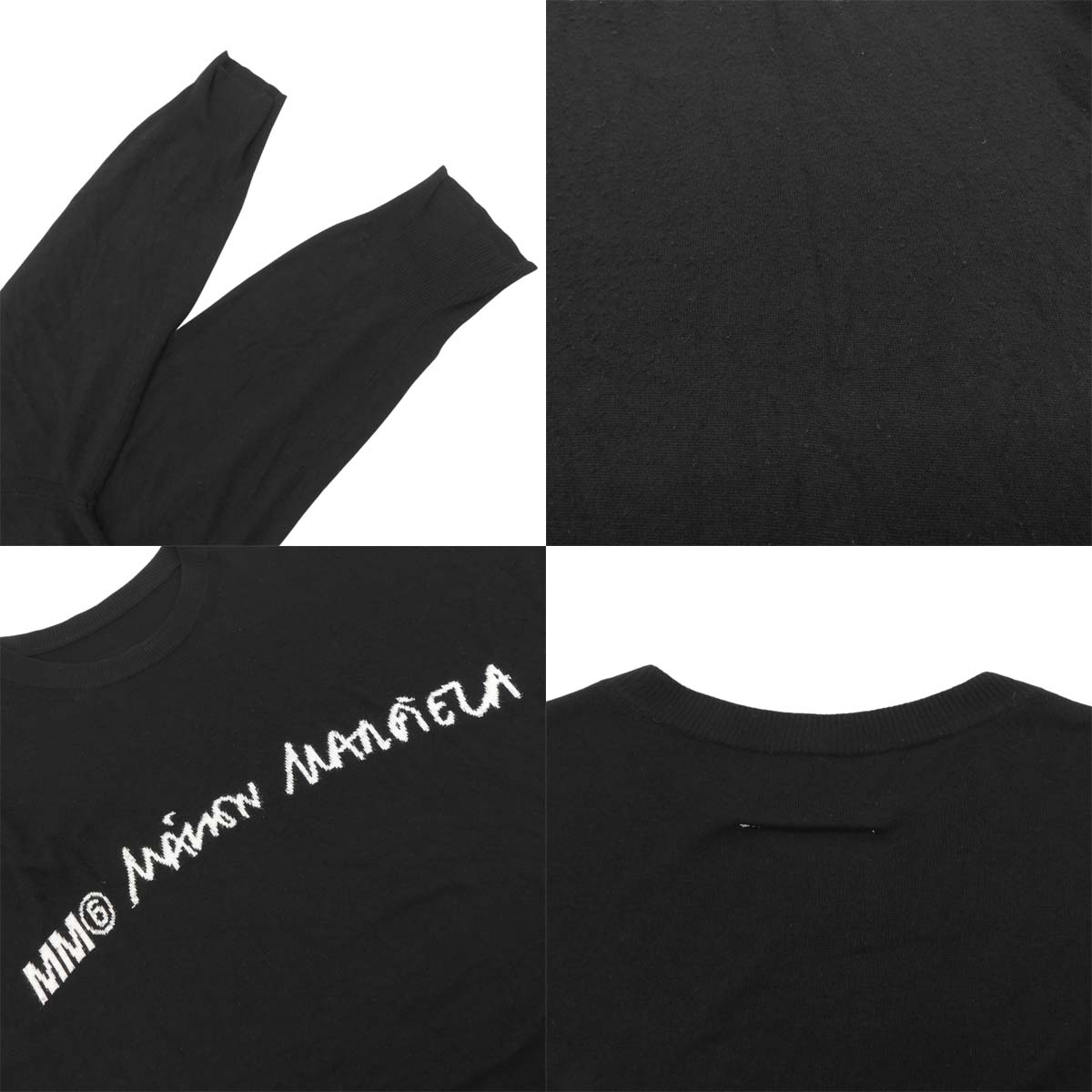 Logo Oversized Crew Neck Knit Dress L