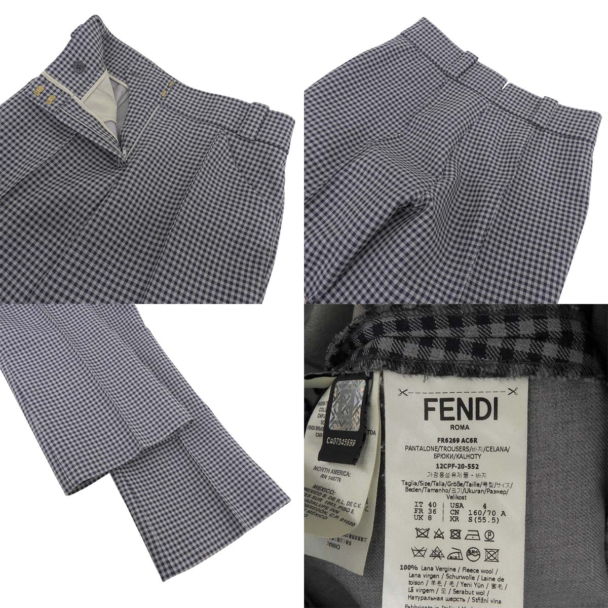 Gingham Check Pants 40