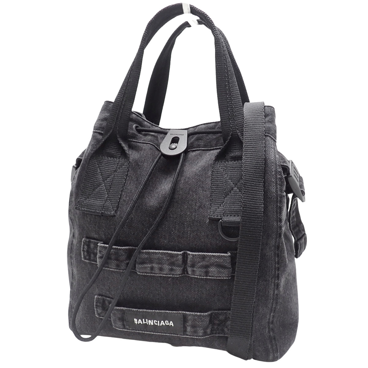 ARMYトートバッグ スモール デニム ブラック