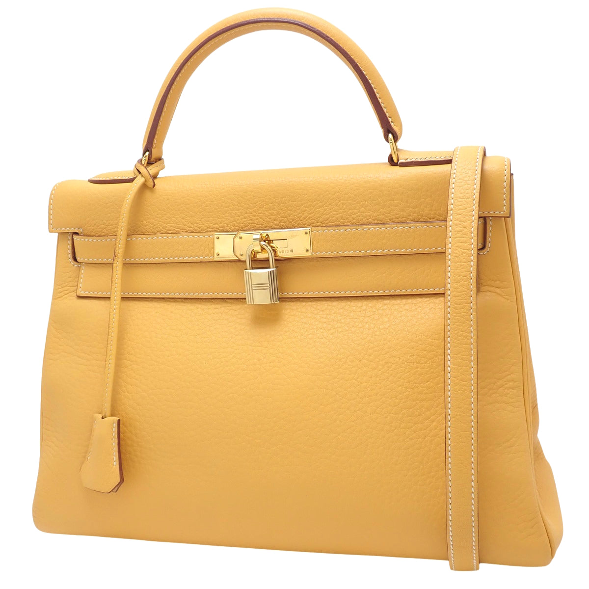 ケリー32 (内縫い) トリヨンクレマンス イエロー ゴールド金具 □A刻印