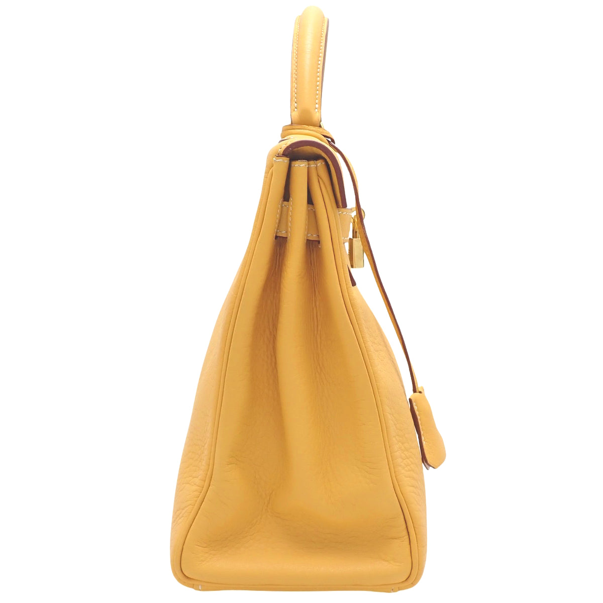Kelly 32 (内缝) Taurillon Clemence 自然沙色 金色五金 □A刻印