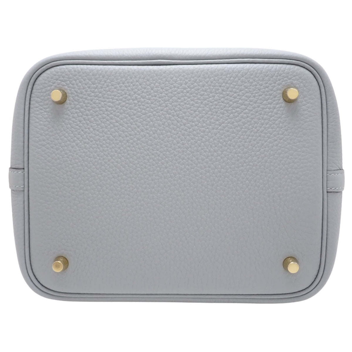 [Brand New] Picotin Lock MM Taurillon Clemence Gris Perle Gold Hardware K Stamp
