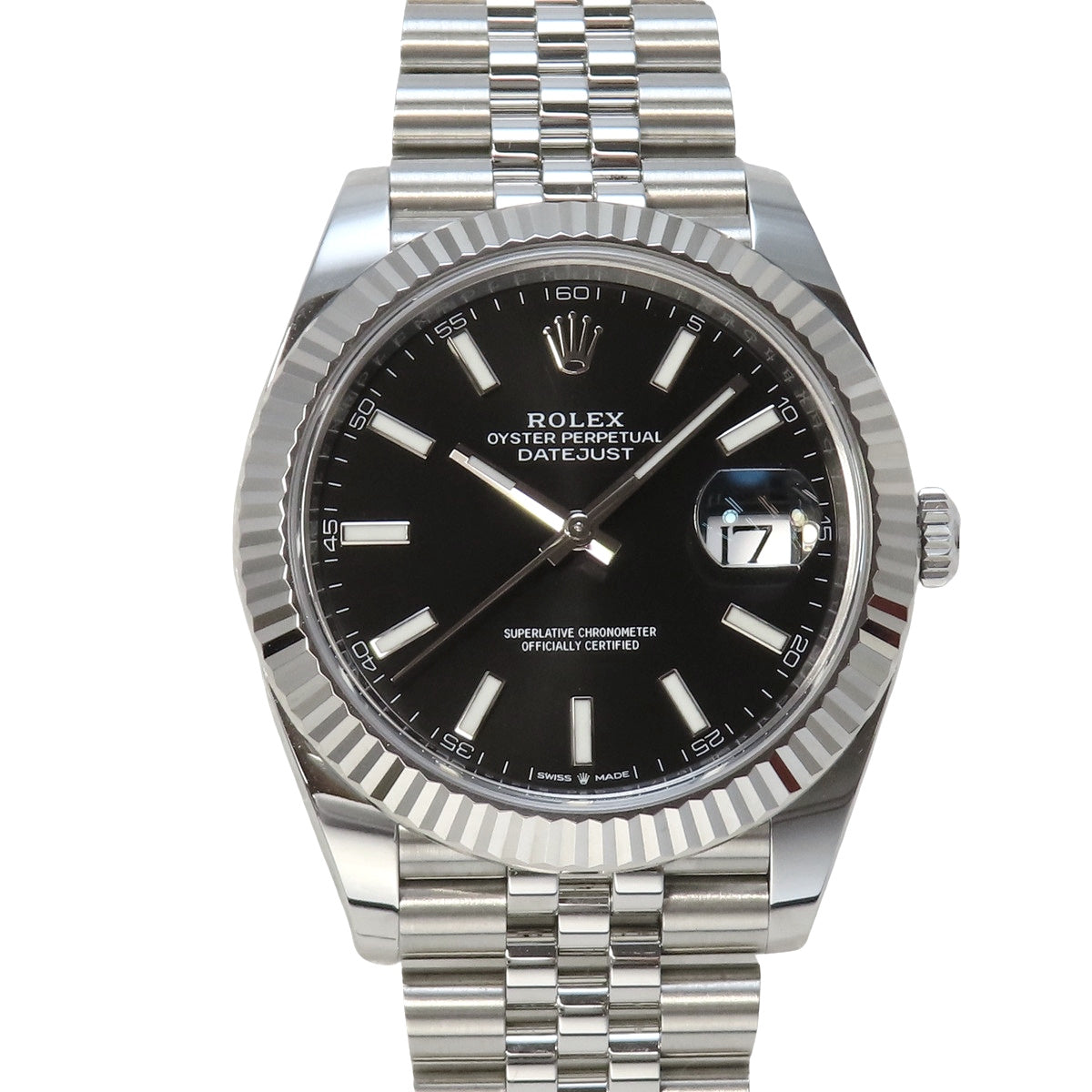 デイトジャスト41 126334 WG/SS ランダム番 ブラック 自動巻き メンズ