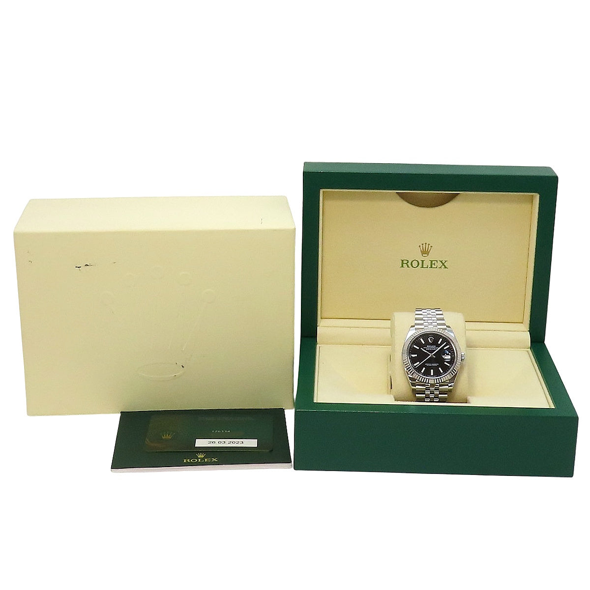 デイトジャスト41 126334 WG/SS ランダム番 ブラック 自動巻き メンズ