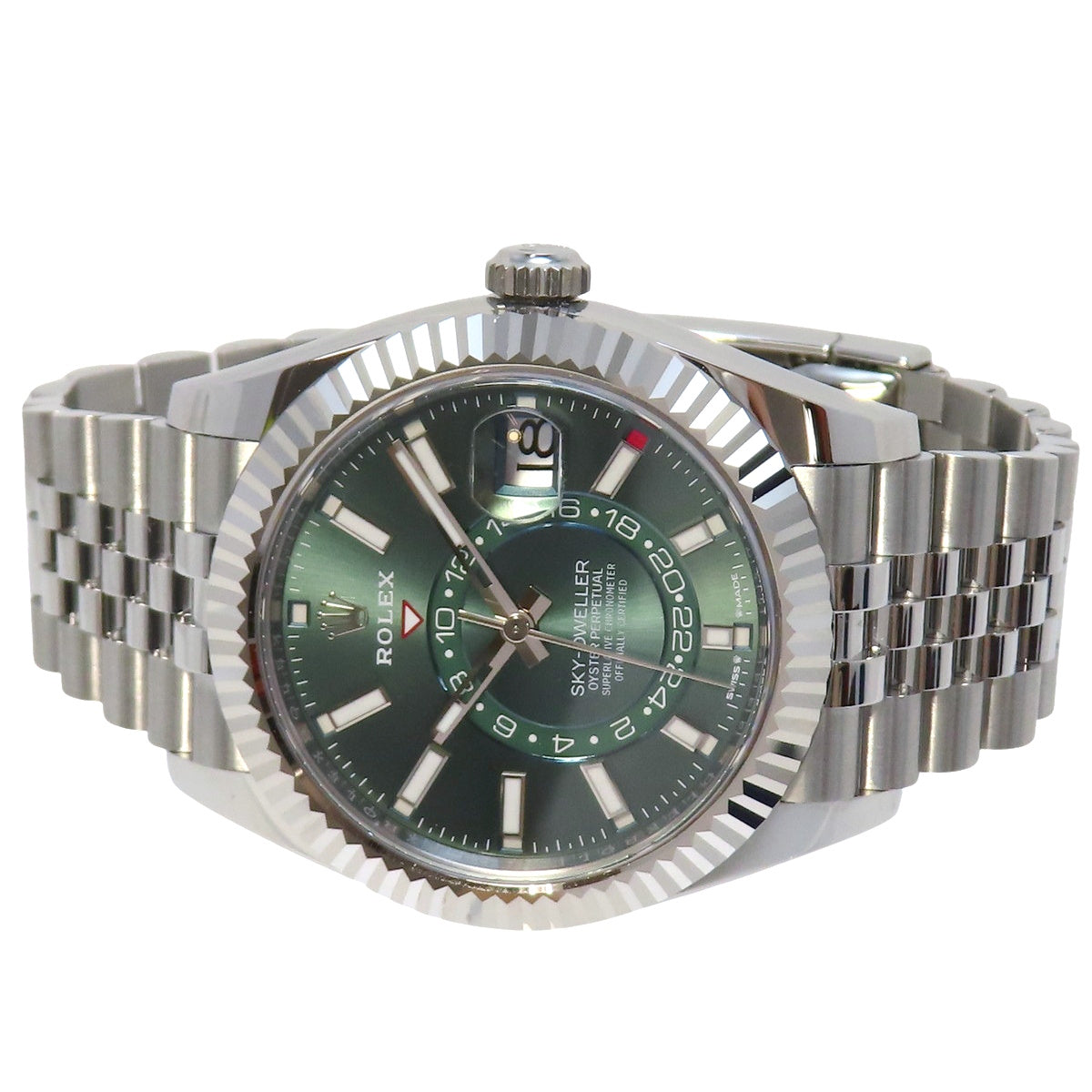 スカイドゥエラー 336934 WG/SS ランダム番 グリーン 自動巻き メンズ