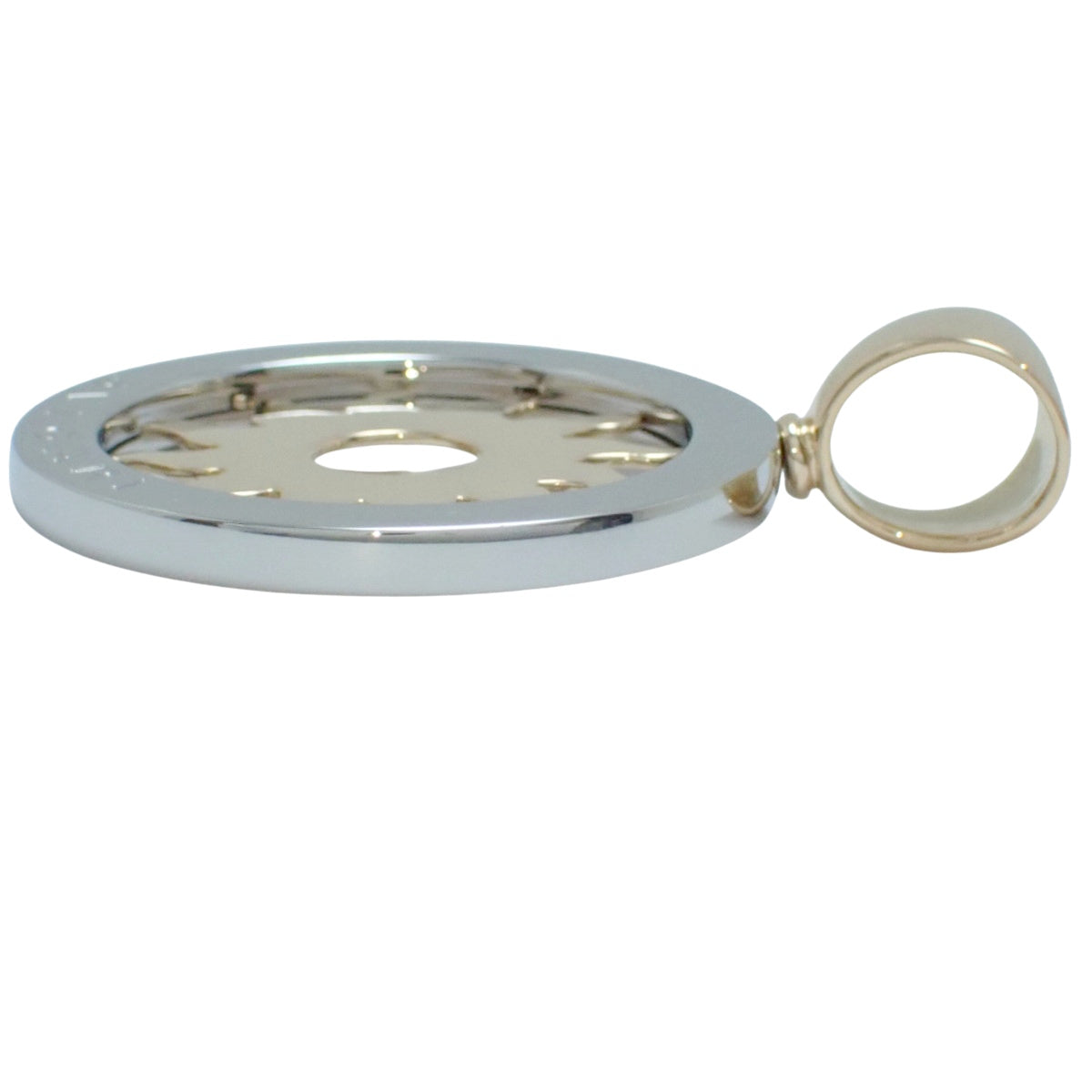 Tondo Sun Pendant Top Yellow Gold K18YG Stainless Steel SS 11.9g
