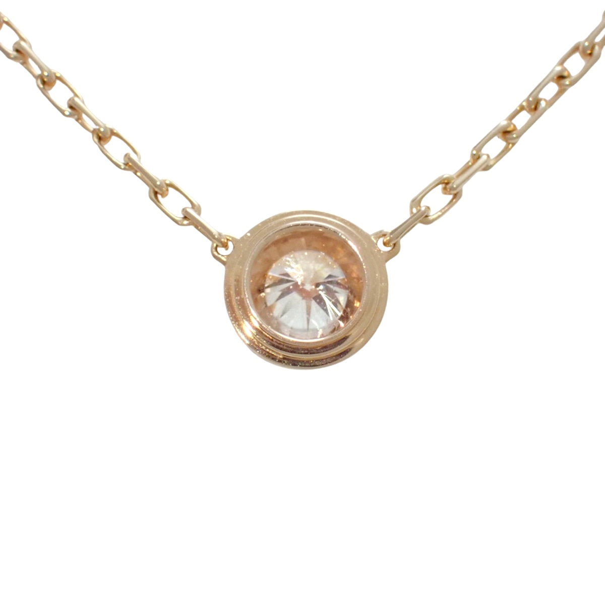 ダムール ネックレス ラージモデル ダイヤモンド ピンクゴールド K18PG 2.9g