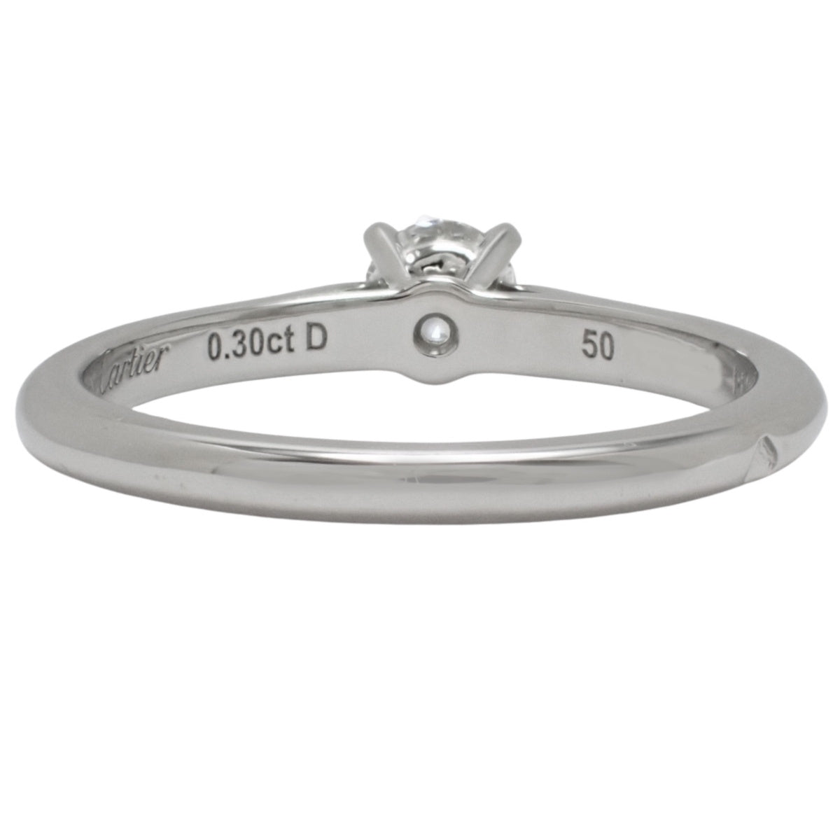 Solitaire Ring Diamond D0.30 Pt950 50 3.6g