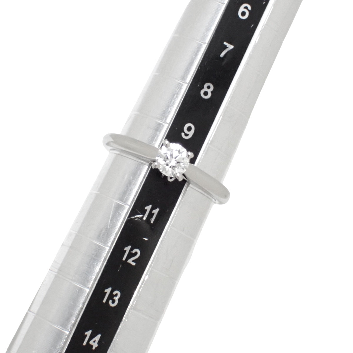 Solitaire Ring Diamond D0.30 Pt950 50 3.6g