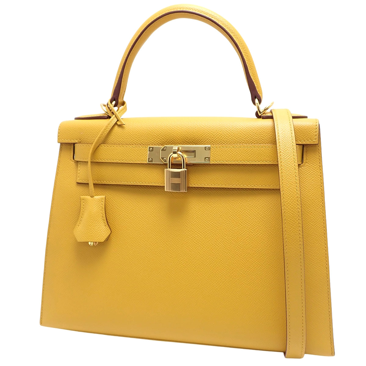 ケリー28 (外縫い) ヴォーエプソン ジョーヌアンブル ゴールド金具 Z刻印